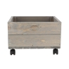 Jardinera de madera con ruedas para terrazas y jardines 38,5x35,5x25cm Venta