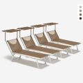 4 Tumbonas plegables de playa en aluminio Santorini Limited Edition Promoción