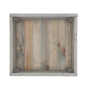 Jardinera de madera con ruedas para terrazas y jardines 38,5x35,5x25cm Descueto
