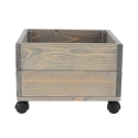 Jardinera de madera con ruedas para terrazas y jardines 38,5x35,5x25cm Rebajas