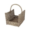 Cesto de mimbre para leña con asa 45,8x36x51,5cm Oferta