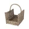 Cesto de mimbre para leña con asa 45,8x36x51,5cm Oferta