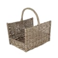 Cesto de mimbre para leña con asa 45,8x36x51,5cm Promoción