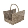 Cesto de mimbre para leña con asa 45,8x36x51,5cm Promoción