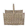 Cesto de mimbre para leña con asa 45,8x36x51,5cm Rebajas