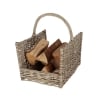 Cesto de mimbre para leña con asa 45,8x36x51,5cm Venta
