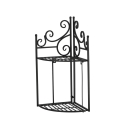 Estantería de esquina para pared con 2 estantes plegables Oferta