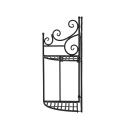 Estantería de esquina para pared con 2 estantes plegables Descueto