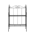 Estantería plegable de 3 niveles de acero negro Venta