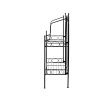 Estantería plegable de 3 niveles de acero negro Oferta