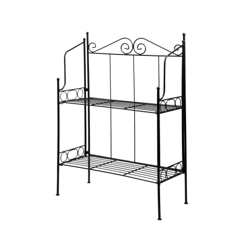 Estantería plegable de 3 niveles de acero negro Promoción