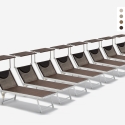 20 Tumbonas plegables de aluminio con parasol para playa - Santorini Limited Edition Promoción