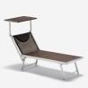 20 Tumbonas plegables de aluminio con parasol para playa - Santorini Limited Edition Elección