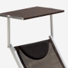 20 Tumbonas plegables de aluminio con parasol para playa - Santorini Limited Edition Características