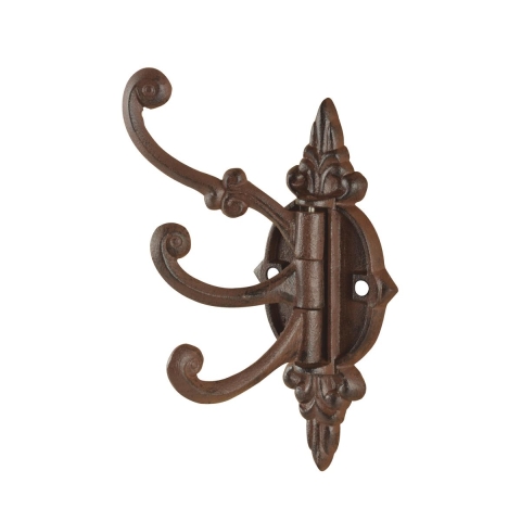 Colgador decorativo de pared con 3 ganchos giratorios de hierro fundido Promoción