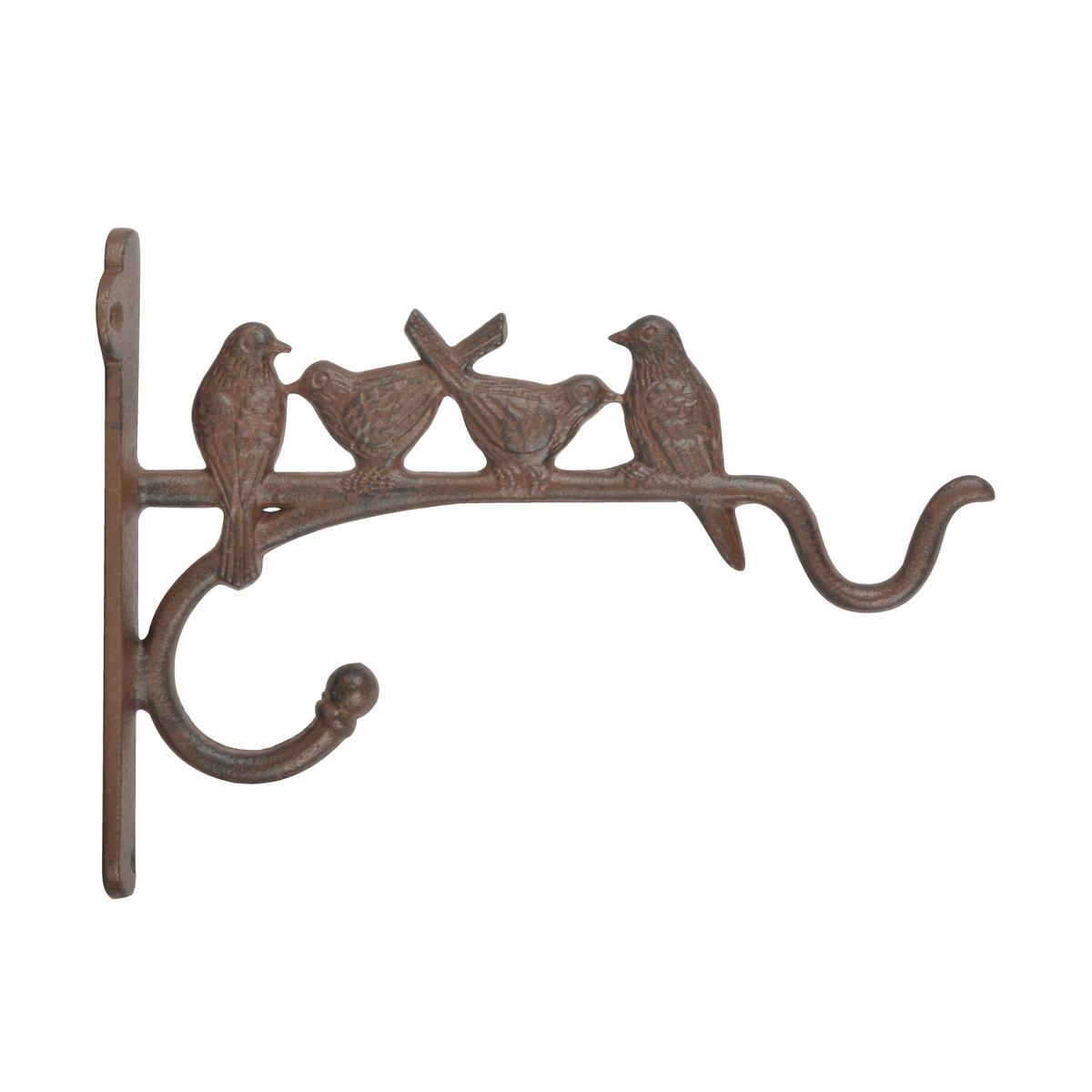 Soporte de pared para macetas de hierro fundido diseño con pajaritos Promoción Soporte de pared para macetas de hierro fundido diseño con pajaritos Promoción