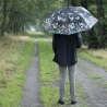 Paraguas fantástico con estampado de pajaritos que cambia de color con la lluvia Medidas