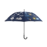 Paraguas fantástico con estampado de pajaritos que cambia de color con la lluvia 