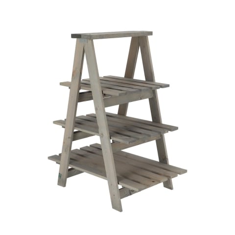 Escalera triangular de madera para macetas con 4 estantes Promoción