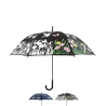 Paraguas fantástico con estampado de pajaritos que cambia de color con la lluvia Promoción