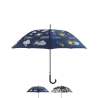 Paraguas fantástico con estampado de pajaritos que cambia de color con la lluvia Oferta