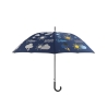 Paraguas fantástico con estampado de pajaritos que cambia de color con la lluvia 