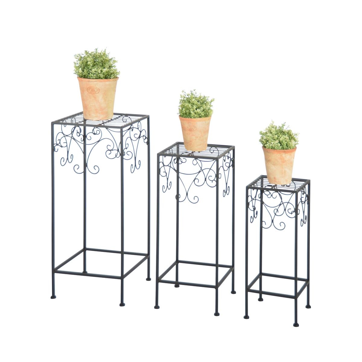 Set de 3 soportes para plantas en estilo clásico Promoción