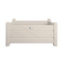 Set de 2 jardineras rectangulares de madera blanca para jardín terraza Oferta