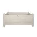 Set de 2 jardineras rectangulares de madera blanca para jardín terraza Rebajas