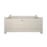 Set de 2 jardineras rectangulares de madera blanca para jardín terraza Rebajas