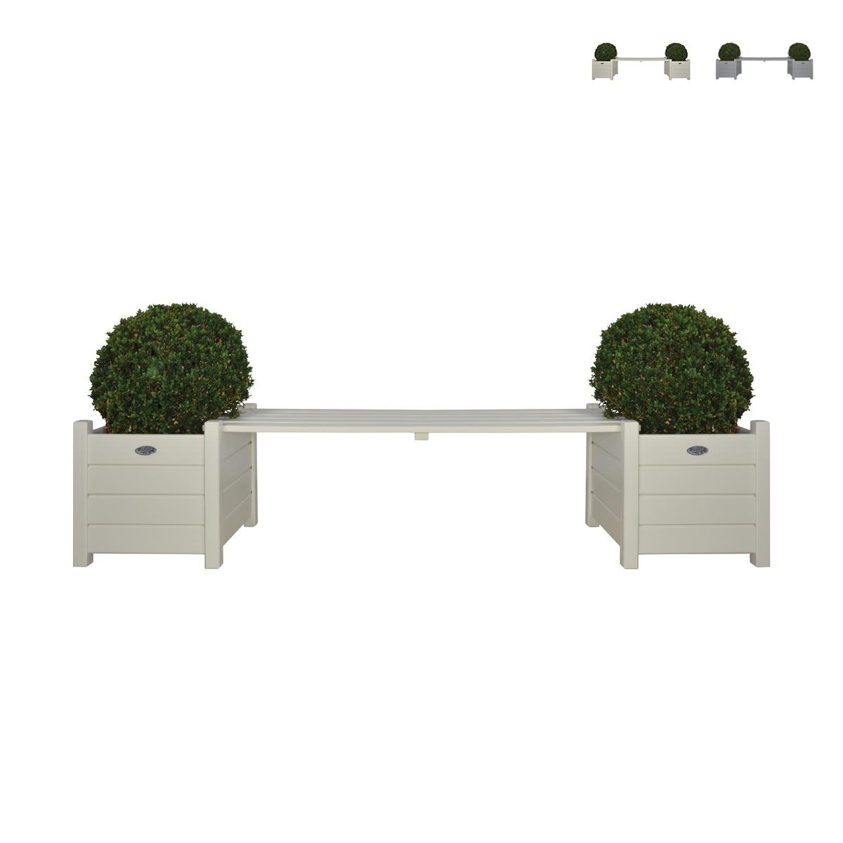 Banco de jardín exterior de madera con jardineras Promoción Banco de jardín exterior de madera con jardineras Promoción
