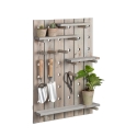 Panel perforado para herramientas de pared con estantes y ganchos ajustables Oferta