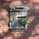 Panel perforado para herramientas de pared con estantes y ganchos ajustables Venta