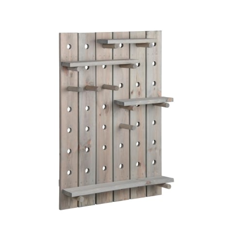 Panel perforado para herramientas de pared con estantes y ganchos ajustables Promoción
