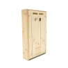 Mueble de pared con mesa plegable de madera portaobjetos Stock
