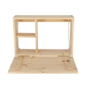 Armario de pared con estante plegable de madera Oferta