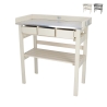Banco de trabajo de madera con superficie de metal galvanizado y 3 cajones Oferta