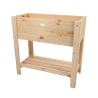 Jardinera elevada de madera natural 80,5x37,3x78,2 cm Descueto
