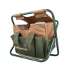 Taburete plegable con bolsa para herramientas de jardinería Descueto
