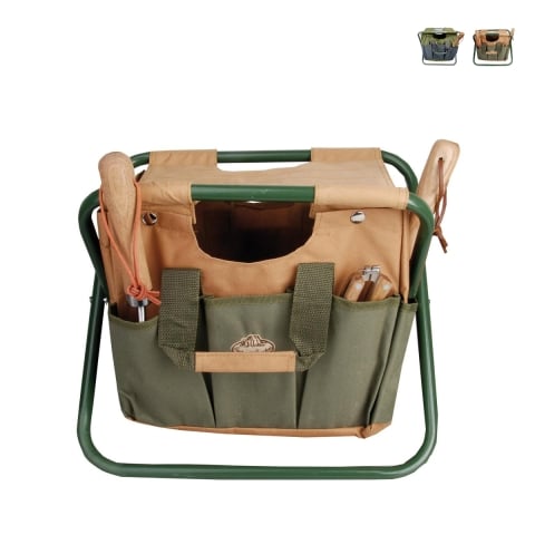 Taburete plegable con bolsa para herramientas de jardinería Promoción