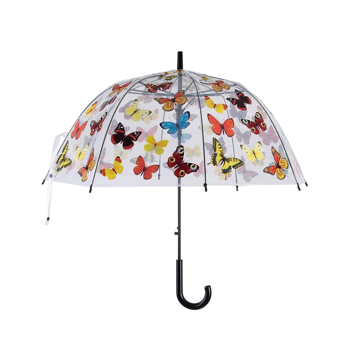 Paraguas transparente con estampado de mariposas coloridas Promoción Paraguas transparente con estampado de mariposas coloridas Promoción
