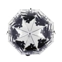 Paraguas transparente con diseño de bosque y ciervos. Oferta