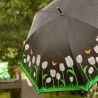 Paraguas con tulipanes que cambian de color con la lluvia Elección