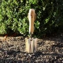 Transplantador de jardinería de acero inoxidable con mango de madera Venta