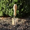 Transplantador de jardinería de acero inoxidable con mango de madera Venta