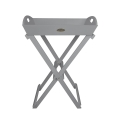 Mesa plegable de jardín con bandeja de madera gris Promoción