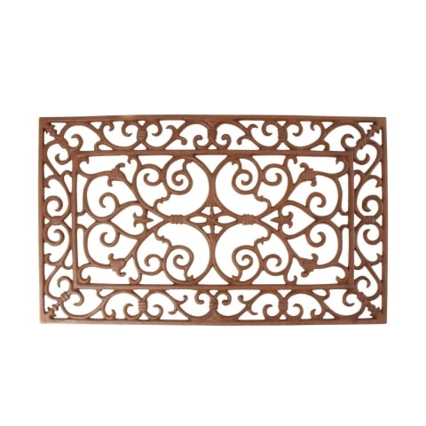 Alfombra de entrada de hierro fundido estilo clásico 58,2x34 cm Promoción