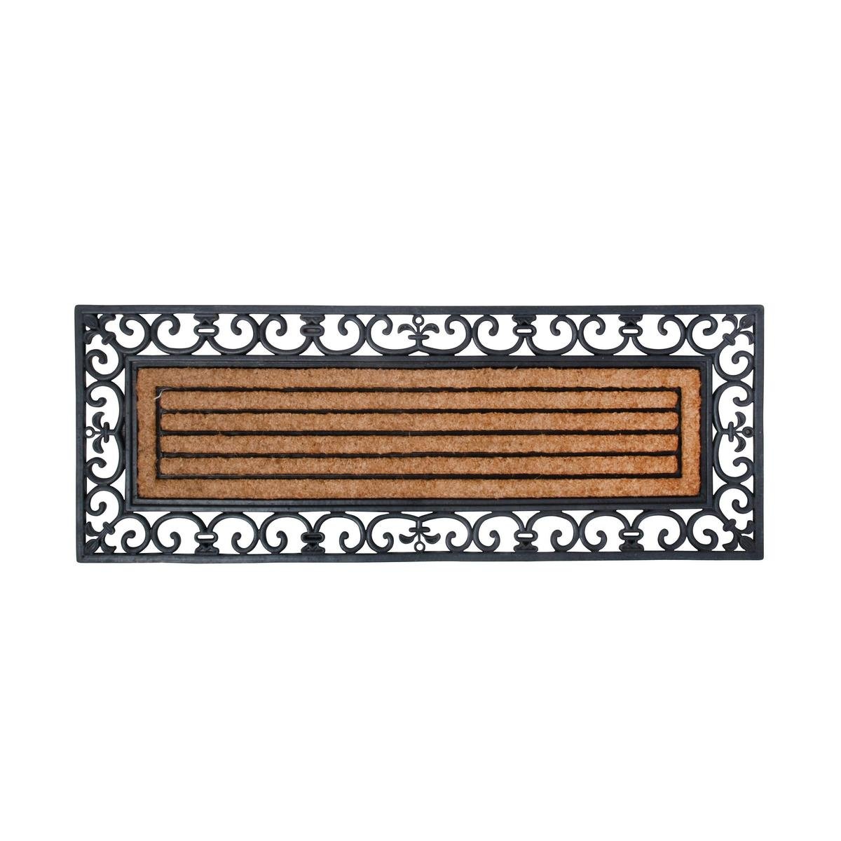 Felpudo rectangular 120x45 cm con borde de goma y fibra de coco Promoción Felpudo rectangular 120x45 cm con borde de goma y fibra de coco Promoción