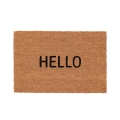 Felpudo de entrada de fibra de coco con texto "Hello" Promoción