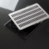 Mesa de manicura para esteticista negra con aspirador y superficie de cristal Glamos Elección